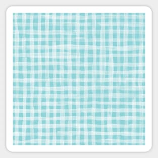 Light blue gingham textured stripes Sticker